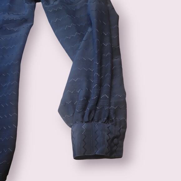 VTG Linea V Women’s Sz 8 Black Puff Sleeve Cottagecore Regency Romantic Blouse - Picture 4 of 7